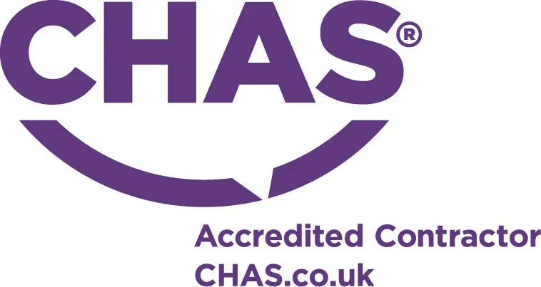 CHAS Accredited Contractor logo with website address