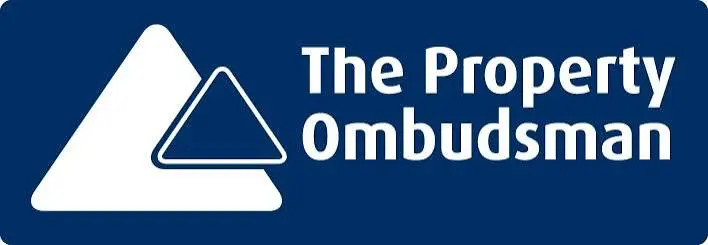 The Property Ombudsman logo on blue background
