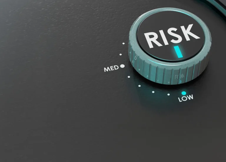 Risk control dial set to low